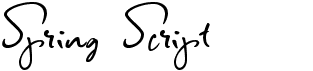 preview image of the Spring Script font