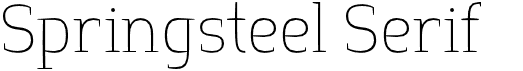 preview image of the Springsteel Serif font