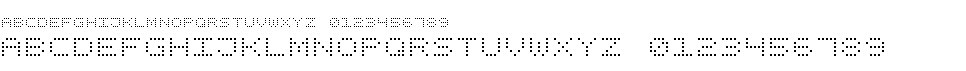 preview image of the Square Dot Digital-7 font