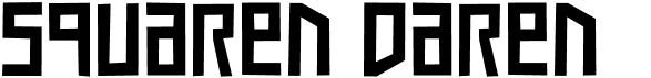 preview image of the Squaren Daren NC font