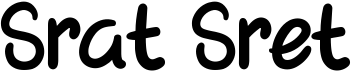preview image of the Srat Sret font