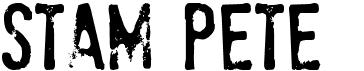 preview image of the Stam Pete font