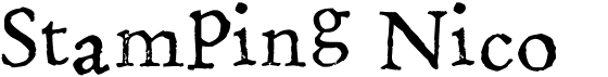 preview image of the Stamping Nico font