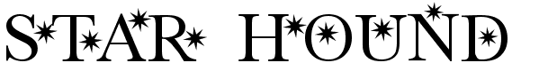 preview image of the Star Hound font