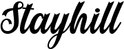 preview image of the Stayhill font