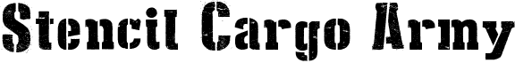preview image of the Stencil Cargo Army font