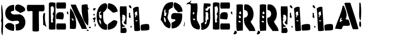 preview image of the Stencil Guerrilla font