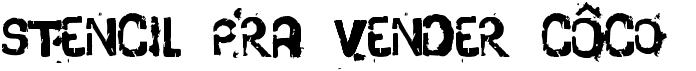 preview image of the Stencil Pra Vender Côco font