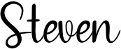 preview image of the Steven font