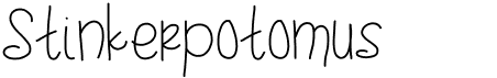 preview image of the Stinkerpotomus font