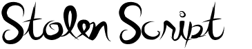 preview image of the Stolen Script font