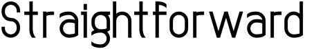 preview image of the Straightforward font