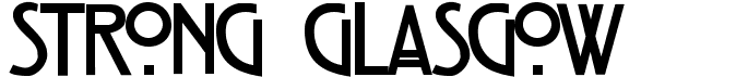preview image of the Strong Glasgow font