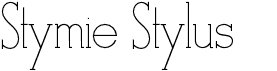 preview image of the Stymie Stylus font
