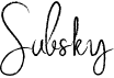preview image of the Subsky font