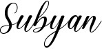 preview image of the Subyan font