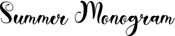preview image of the Summer Monogram Script font