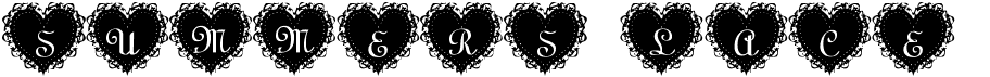 preview image of the Summer's LaceHearts font
