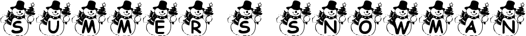 preview image of the Summer's Snowman font