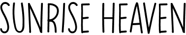 preview image of the Sunrise Heaven font