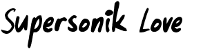 preview image of the Supersonik Love font