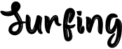 preview image of the Surfing font