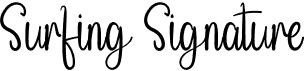 preview image of the Surfing Signature font
