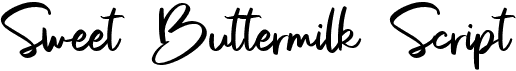 preview image of the Sweet Buttermilk Script font