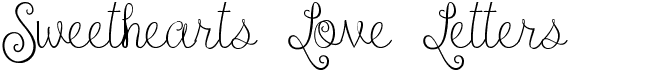 preview image of the Sweethearts Love Letters font