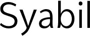 preview image of the Syabil font