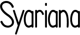 preview image of the Syariana font
