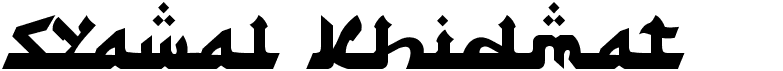 preview image of the Syawal Khidmat font