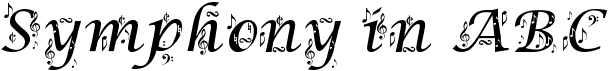 preview image of the Symphony in ABC font
