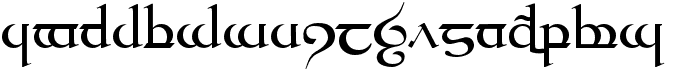 preview image of the Tengwar Quenya font