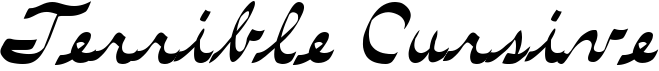 preview image of the Terrible Cursive font
