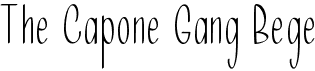 preview image of the The Capone Gang Bege font