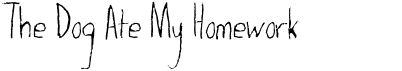 preview image of the The Dog Ate My Homework font