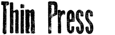 preview image of the Thin Press font