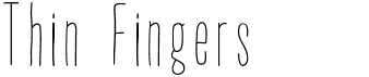 preview image of the Thin Fingers font