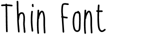 preview image of the Thin Font font