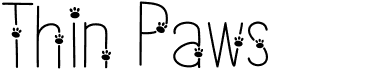 preview image of the Thin Paws font