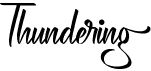preview image of the Thundering font