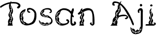 preview image of the Tosan Aji font
