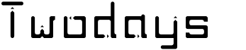 preview image of the Twodays font