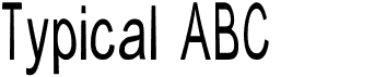 preview image of the Typical ABC font