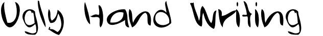 preview image of the Ugly Hand Writing font