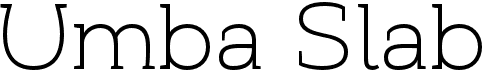 preview image of the Umba Slab font
