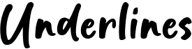 preview image of the Underlines font