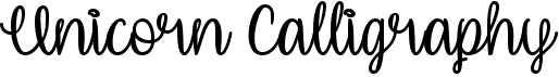 preview image of the Unicorn Calligraphy font