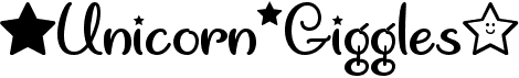 preview image of the Unicorn Giggles font